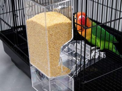 Comederos para pájaros en jaula